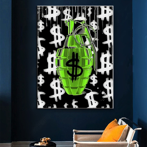 Quadro su Tela con Graffiti Artistici, Simbolo del Dollaro, Arte Murale, <span class=keywords><strong>Poster</strong></span> di Strada e Stampe, Decorazione Moderna per <span class=keywords><strong>Soggiorno</strong></span>, Immagini da <span class=keywords><strong>Parete</strong></span> - Product Image 6