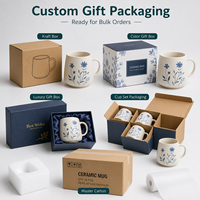 Taza de Cerámica Estilo Americano de 16 oz con Logotipo Personalizado, Tapa Hermética, Caja de Regalo, Apta para Lavavajillas y Microondas, Segura para Alimentos, para Negocios
