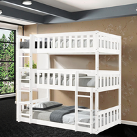 Lits superposés en forme de L pour bébés et enfants Lits jumeaux en bois pour enfants Lit triple en bois pour tout-petits