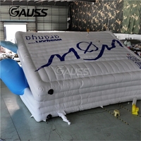 Toboggan aquatique gonflable commercial à double voie avec grande piscine pour le plaisir estival en extérieur, jardin, parc et fêtes aquatiques