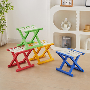 Colorful <b>Plastic</b> Folding <b>Stool</b> Multiple Colors Foldable Home Outdoor Use - Product Image 3