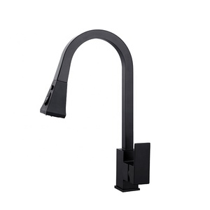New Smart Automatic Sensor Matte Black Brass Deck-mounted <strong>Square</strong> Pull Out Kitchen Sink Faucet Cold Hot Water Mixer <strong>Tap</strong> XR1123 - Product Image 5