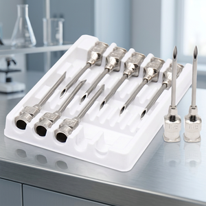 Veterinary <b>Syringe</b> <b>Needle</b> Stainless Steel Reusable Goat Animal Vaccine Injector <b>Needles</b> for Diagnosis and Injection - Product Image 2