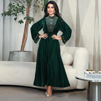 Abaya de haute qualité Ab421 pour femmes, robe musulmane à manches longues, robe Abaya brodée, robes Kaftan musulmanes, Jalabiya arabe de Dubaï