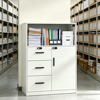 Armoire de classement autoportante en acier à 3 tiroirs avec serrure à code, design écologique pour la maison, le bureau, l'école, l'hôpital, usage commercial moderne