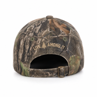 Casquette de baseball personnalisée en camouflage Real Tree pour activités de plein air, broderie 3D Wild Roots Mountain, pour les aventures