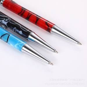 High End 13 Cm Multi-Color Custom Logo Metalen Twist Acryl Balpen Met Kristal Top Promotionele 1.0Mm Tip Cadeau - Product Image 3