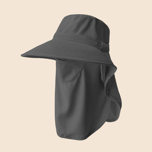 UV Protection Bucket <b>Hat</b> with Neck Flap Mask Large Brim Breathable Mesh for Outdoor <b>Summer</b> Use Female Casual Style - Product Image 6