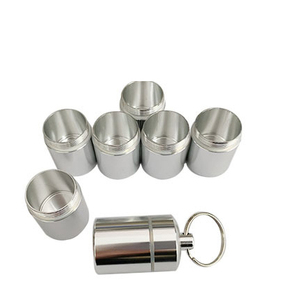 Caja de Medicina de aleación de aluminio multicelda de moda Sello de metal seguro desmontable portátil Disponible Llaveros de tamaños pequeños y grandes - Product Image 4