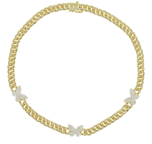 Collana Delicata con Ciondolo a Farfalla Placcato <span class=keywords><strong>Oro</strong></span> 18k in Ottone per <span class=keywords><strong>Donna</strong></span> - Product Image 6