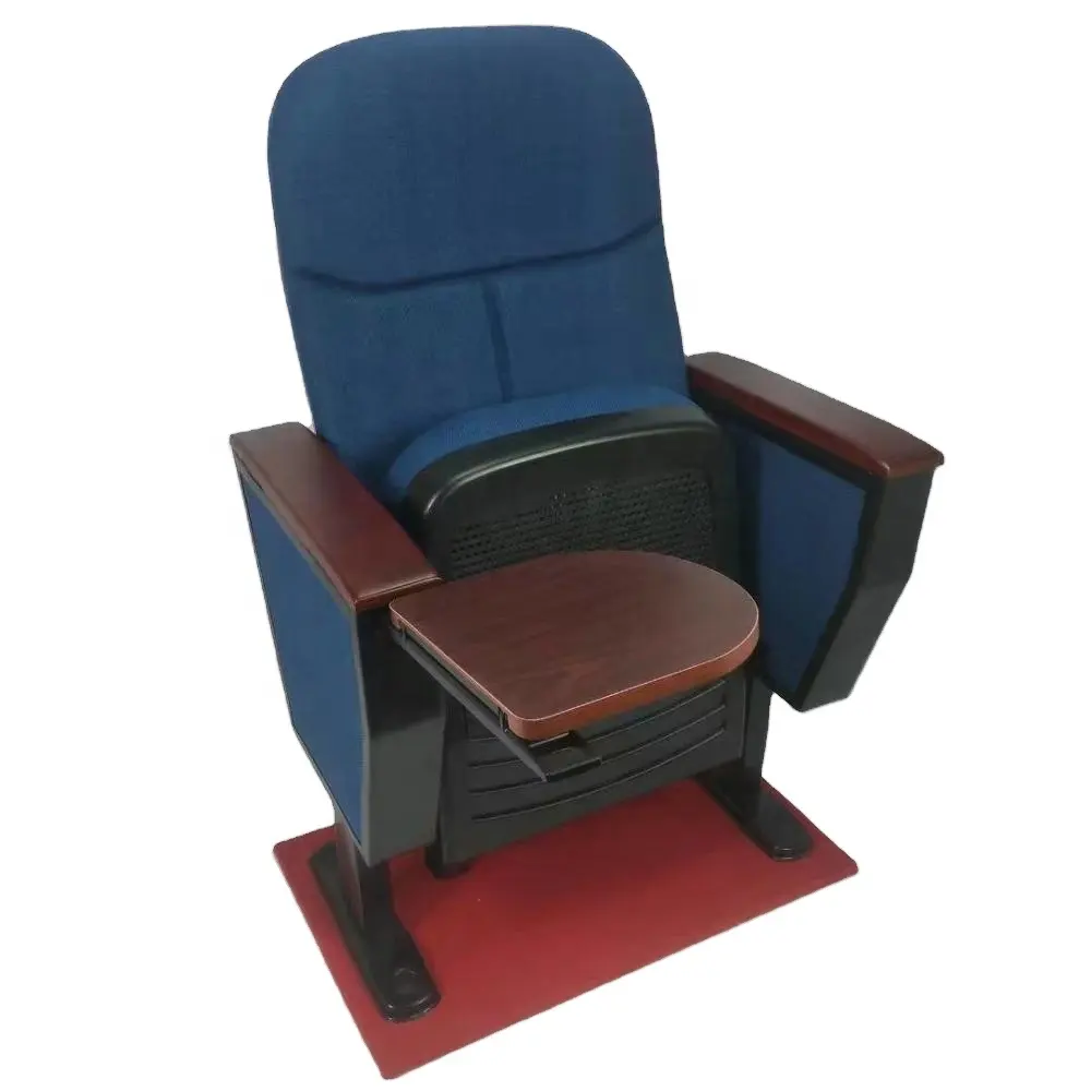 Folding auditorium conference hall chairs with writing tablet