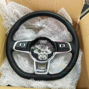 Housse de <span class=keywords><strong>volant</strong></span> en cuir à 3 branches pour VW Golf 4-8 GTI Polo <span class=keywords><strong>Scirocco</strong></span> Passat Golf R - Product Image 4