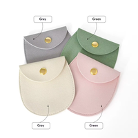 Pochettes à bijoux en microfibre gaufrée à boutons-pression, sacs en velours multicolores pour boucles d'oreilles et bagues, directement de l'usine