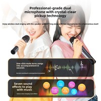 Mini-enceinte portable sans fil avec lumière LED RGB, commande vocale, boîtier en plastique et métal - Sortie 5-10W