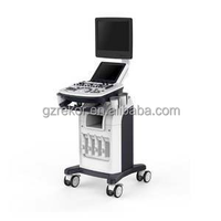 Mesin diagnostik pemindai ultrasound dokter hewan, sistem ultrasonik Doppler warna hewan dengan troli
