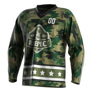 เสื้อกีฬาฮ็อกกี้น้ำแข็งแบบมืออาชีพสำหรับนักกีฬาทนทานทนทานลายพราง - Product Image 4