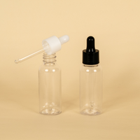 Bouteilles d'essence liquide en PET, flacon d'huile essentielle à paroi épaisse, résistant aux chocs, petite capacité, flacon compte-gouttes en plastique