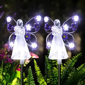 Angel Shaped Outdoor Solar Garden Lights For Cemetery Grave Garden Patio Yard Lawn Decoration