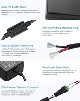 AC à DC 12 volts alimentation avec prise 5050 3528 LED bande Module lumière CCTV caméra transformateur 5 ampères 4A 3A 2A 1A ABS matériel