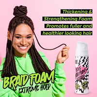 Mousse pour Tresses à Tenue Forte, Marque Privée, Contrôle des Bords, Mousse Capillaire Hydratante, Mousse Coiffante pour Tresses
