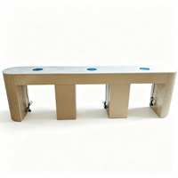 Table de Manucure Prix Usine, Station de Bar à Ongles avec Collecteur de Poussière, Plateau en Marbre, Ensemble de Mobilier de Luxe Écologique pour Salon de Beauté et Atelier