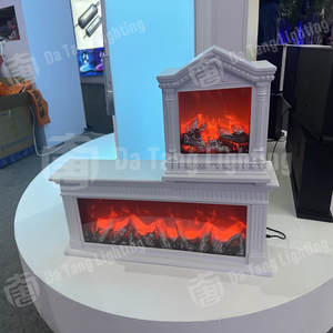 Lumière de cheminée décorative LED électrique pour la décoration intérieure sur le thème des fêtes et de l'hiver avec une lueur douce et chaude - Product Image 2