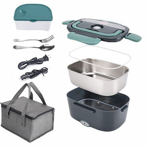 Fiambrera eléctrica portátil caliente 2 en 1 Fiambrera de calefacción de acero inoxidable para el hogar del coche portátil - Product Image 2