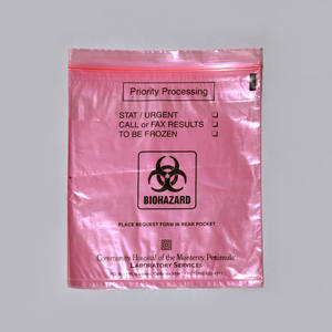Biohazard-Probe 6x10 Zoll/15,2x24,2 cm Gefrier-Kühl-Druck verschluss oben Benutzer definiertes Logo Druck labor Proben lagerung - Product Image 4