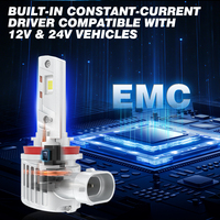 Ampoule de phare LED VF LANSEKO Plug and Play 45W 8000lm H4 H7 H11 9005 9006 9012, ampoules de phare 12V 24V pour voiture, camion, 4x4