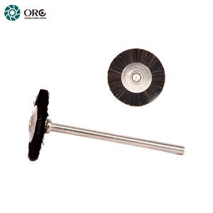 Brosse à roue miniature ORO avec mandrin en acier de 2,35 mm, brosse à poils naturels de 10,5-25,4 mm pour le polissage, le nettoyage et le lustrage des bijoux - Product Image 3