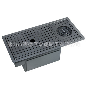 Fregadero de Cocina Moderno de Acero Inoxidable 304, Color Gris Negro Nano, Fregadero Empotrado de un Solo Tazón - Product Image 1