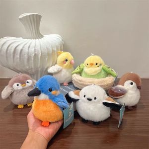 Serie de pájaros simulados, llavero de juguete de animales de peluche, Mini muñeca de loro, pingüino, pájaro, tit, llavero de peluche, bolsa de regalo colgante - Product Image 3