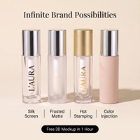 Tube de brillant à lèvres 4,5 ml vide en PETG avec applicateur jumbo pour logo personnalisé, vente en gros