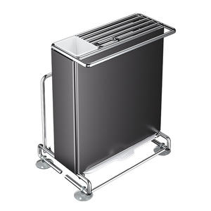 ชั้นวางของในครัวสแตนเลสอเนกประสงค์ ที่เก็บมีดพร้อมที่ใส่ตะเกียบและเครื่องปรุงรส ดีไซน์ทรงสี่เหลี่ยม - Product Image 1