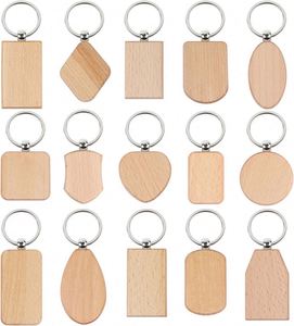 Llaveros de Madera con Diseño Personalizado, Opciones de Grabado y Láser, Impresión UV Ecológica para Etiquetas y Anillos de Llaveros DIY - Product Image 3