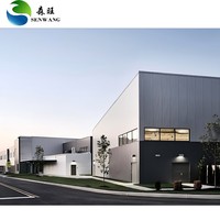 Almacén Moderno de Estructura de Acero Preensamblada, Ciclo de Construcción Corto para Almacenamiento Temporal de Materiales Industriales