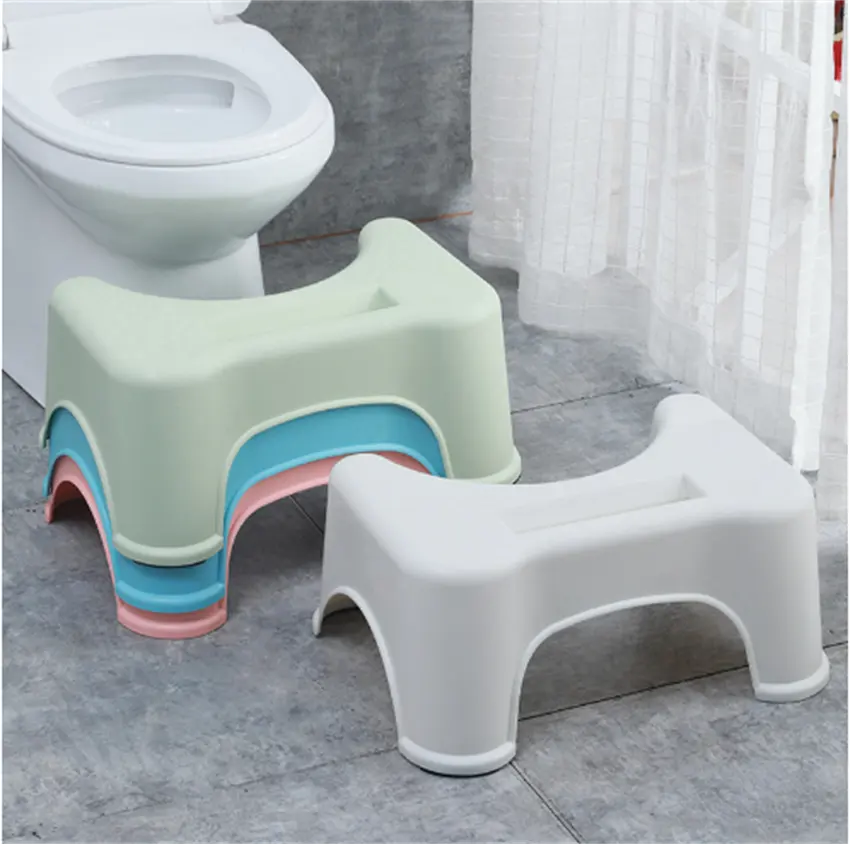 Badezimmer Toiletten hocker Multifunktions Erwachsene und Kinder Hocken Kunststoff rutsch feste tragbare Sitz Fuß hocker mit Telefon halter