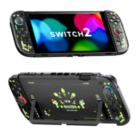 Coque de protection rigide noire en PC de la série BJBT ZA pour console Nintendo Switch 2 OLED – Boîtier de remplacement et coque arrière