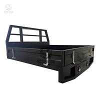 Bandeja Ute personalizada de doble cabina de aluminio 4x4 con caja lateral y protector de arco de barro para Toyota Hilux. SR5 2015
