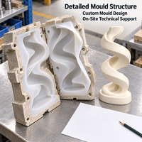 Moule en résine Tietuo + noyau en silicone pour œuvres d'art en PU C293-G3, détails d'ornements sculptés, moule personnalisé pour atelier, emballage sur mesure