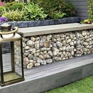 Jardinière décorative en gabion, cage en treillis métallique soudé pour aménagement paysager et projets de verdure urbaine - Product Image 6