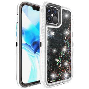 Étui robuste pour <span class=keywords><strong>iPhone</strong></span> <span class=keywords><strong>12</strong></span> Pro Max avec motif de sable liquide, résistant aux chocs, protection intégrale du corps - Product Image 3