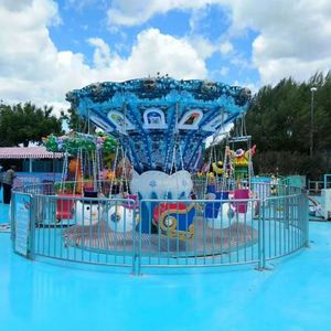Chaise volante d'intérieur en fibre de verre et métal, équipement d'amusement pour centres commerciaux, parcs à thème, manèges de carnaval, provenant de la gamme des jeux d'extérieur - Product Image 1