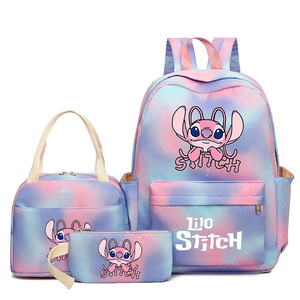 Tuta in tre pezzi grazioso con cuciture a cartoni animati zaini impermeabili borsa da pranzo <span class=keywords><strong>astuccio</strong></span> ad alta capacità per scolari per bambini - Product Image 4