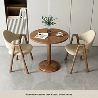 Juego de Mesa y Sillas de Comedor de Madera de Estilo Nórdico de Lujo Ligero para Apartamentos, Cafeterías, Hoteles - Mesa Cuadrada Pequeña Multifuncional