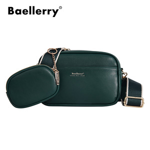 Sac bandoulière carré horizontal Baellerry pour femme avec fermeture éclair, portable, usage quotidien, marron - Product Image 5