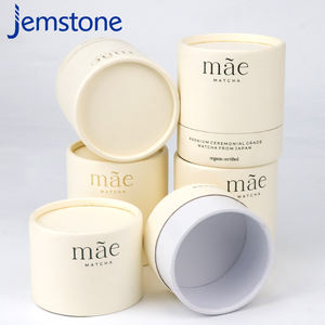 Emballage personnalisé en tube de papier kraft pour poudre de matcha écologique, boîte-cadeau cylindrique en carton, mélange de thé de qualité alimentaire - Product Image 4