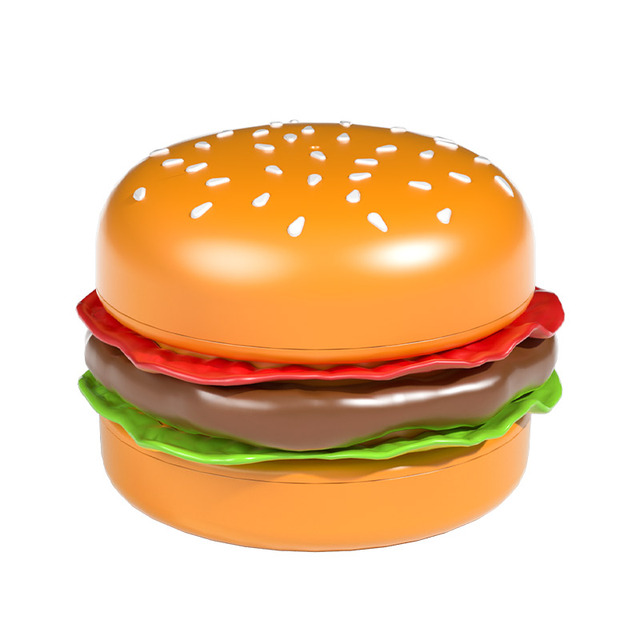 Customized Children Plastic Hamburg Toy Set Simulation Pretend Play Food Toy for Kids Juguetes De Cocina