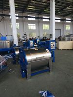 Machine à laver semi-automatique en acier inoxydable pour filets de pêche commerciaux et vêtements, certifiée ISO, capacité 10-30 kg
