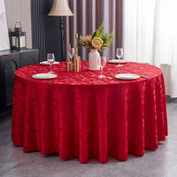 Nappe ronde en satin de polyester jacquard de luxe imprimée motif feuilles pour hôtels, banquets, mariages et tables de salle à manger (vente en gros)